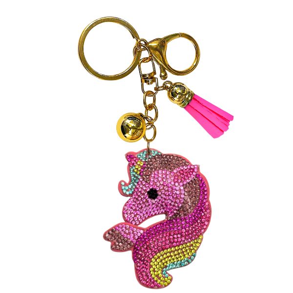 Unicorn Crystal Bling Keychain