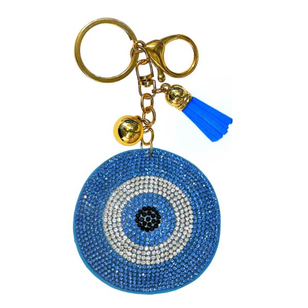Evil Eye Crystal Bling Keychain