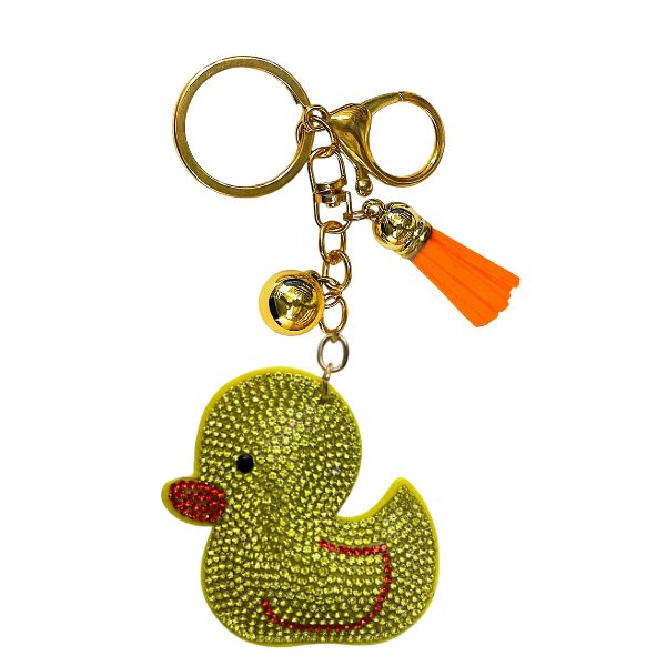 Duck Crystal Bling Keychain