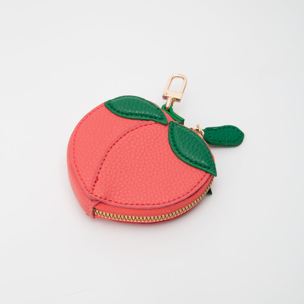 Peach Coin Bag Charm